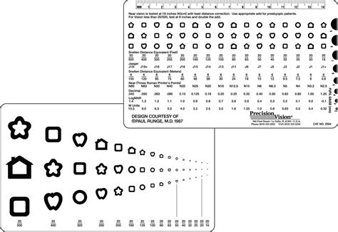MassVAT HOTV Logarithmic Visual Acuity Chart Precision Vision