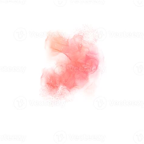 Free Coral Pink Marble Alcohol Ink Splash Isolated Coral Pink Elements