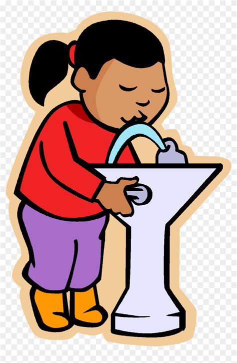 Kid Drinking Water Clipart Drink Water Fountain Clipart Hd Png