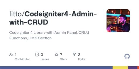 Github Litto Codeigniter Admin With Crud Codeigniter Library With Admin Panel Crud