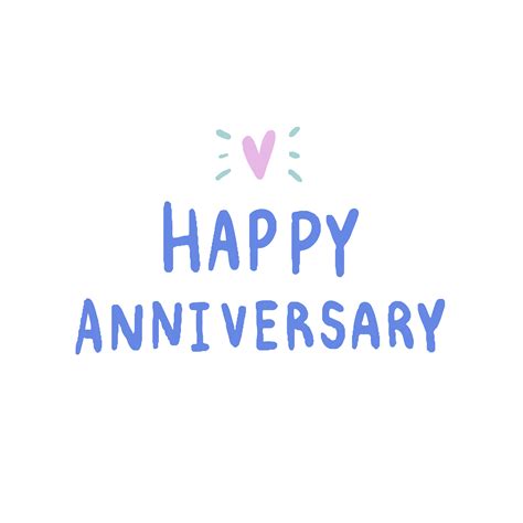 Happy Anniversary Typography In Blue Download Free Vectors Clipart