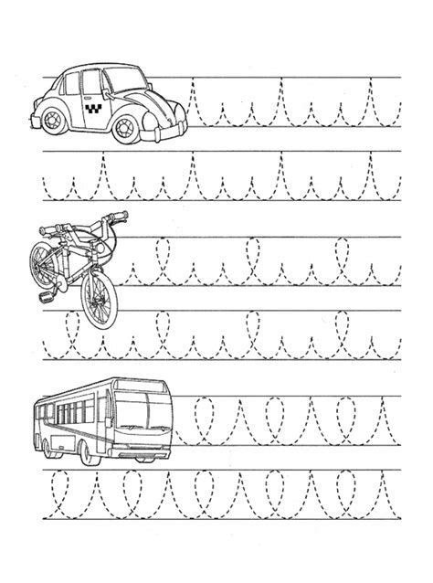 Handwriting Practice Worksheet With Cars And Trucks