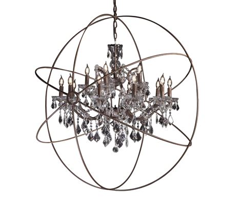 Free shipping on all textiles. MN Iron Orb Crystal Chandelier | Crystal chandelier ...