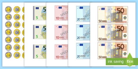 Die top10 aus januar 2021. Euroscheine und Centmünzen zum Ausschneiden (teacher made)