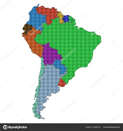 Mapa America Do Sul Vetor