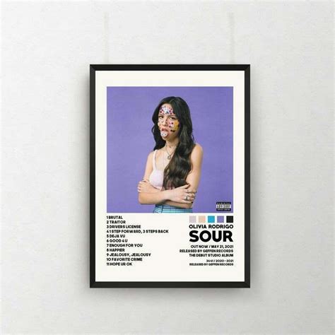 Olivia Rodrigo Posters Sour Poster Album Cover Poster Poster Print