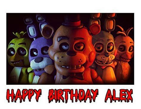 Five Nights At Freddys Fnaf Cake Topper Edible Cake Topper Birthday