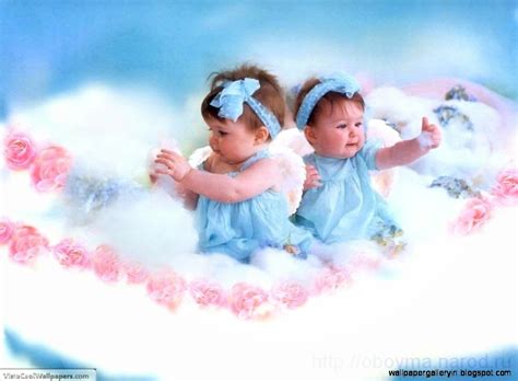 Cute Twins Baby Angel Hd Wallpaper Baby 972x714 Wallpaper