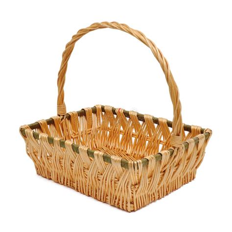 Wicker Basket Stock Photo Image Of White Isolated Container 25852172