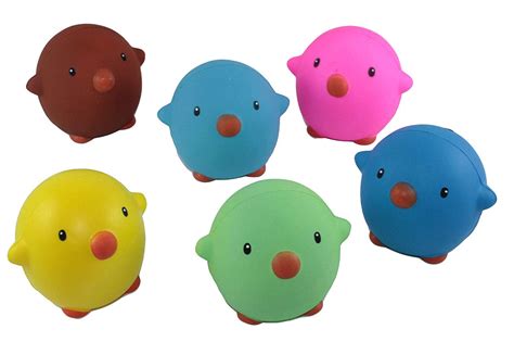 Set Of 6 Chick Squishy Slow Rise Foam Animal Easter Chicken Lover
