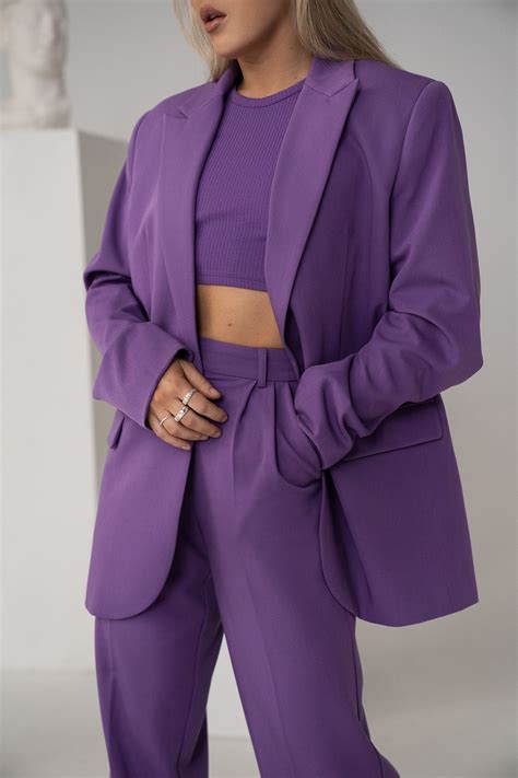 Oversize Blazer Lila Suits For Women Woman Suit Fashion Fashion Outfits