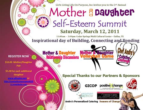 3rd Annual Mother And Daughter Self Esteem Summit Tickets Sat Mar 12