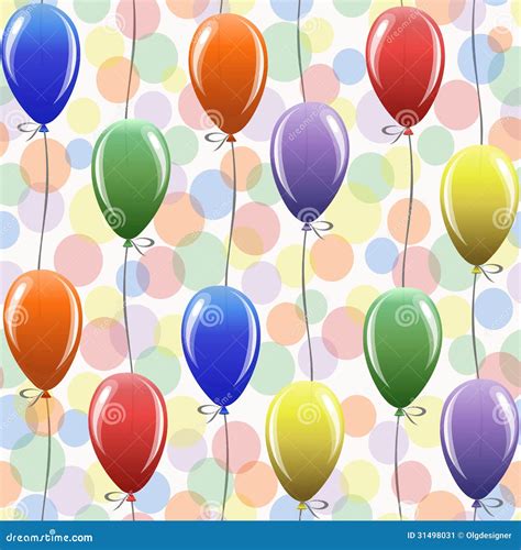 Seamless Pattern With Balloons Stock Vector Illustration Of
