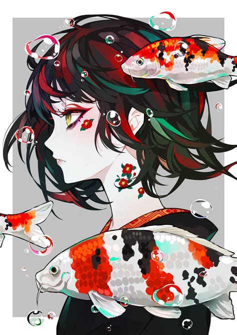 21 Anime Girl Koi Fish Wallpaper Tachi Wallpaper