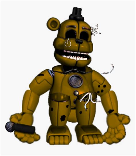 Funtime Withered Golden Freddy Fnaf Unwithered Golden Freddy Png