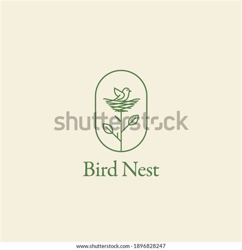 Bird Nest On Plants Logo Icon Stock Vector Royalty Free 1896828247