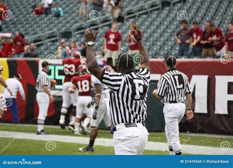 The Referee Signals For A Touchdown Editorial Image Image Of