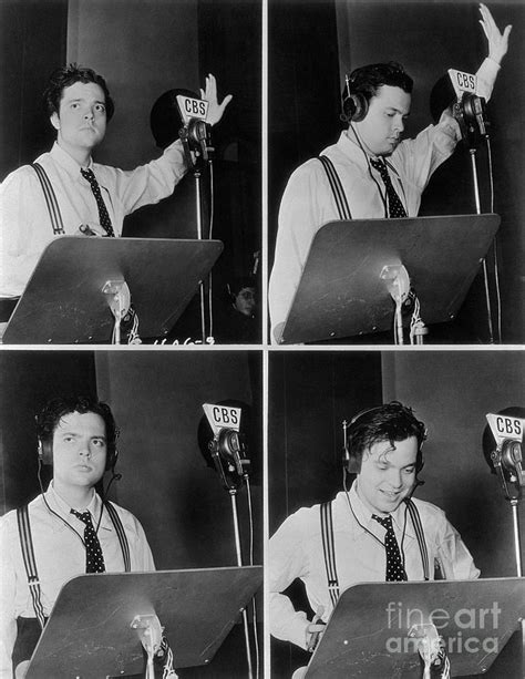 Orson Welles Rehearsing Radio Broadcast Photograph By Bettmann Pixels