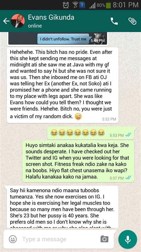 Ghafla 254 Screenshots Of Evans Gikunda Bragging To Have Slept With