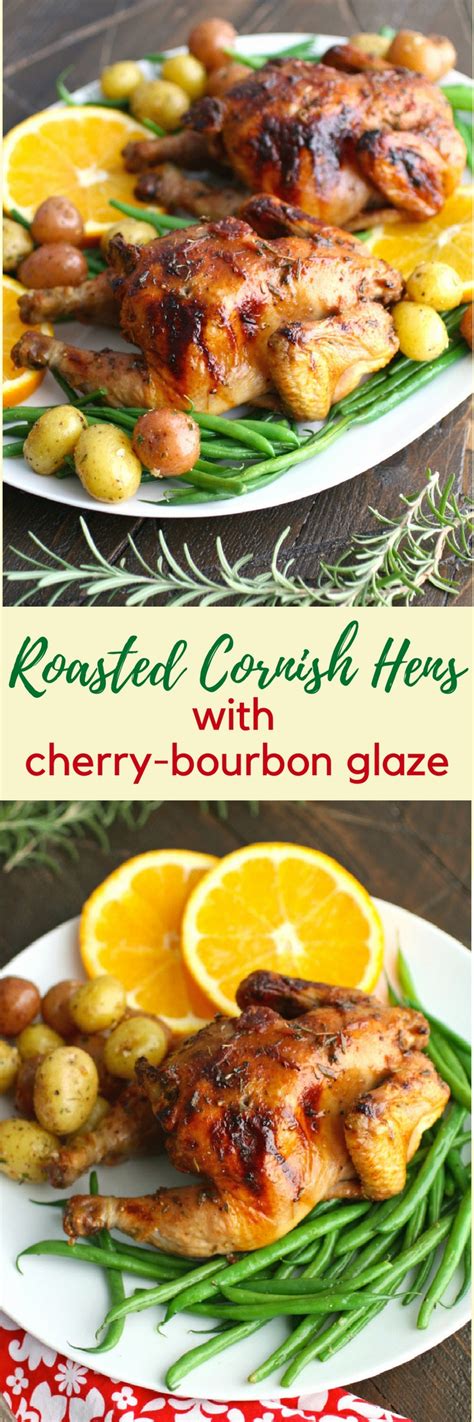 Served with multiple courses or several side dishes, you may only need about a half of a hen for each person. Roasted Cornish Hens with Cherry-Bourbon Glaze