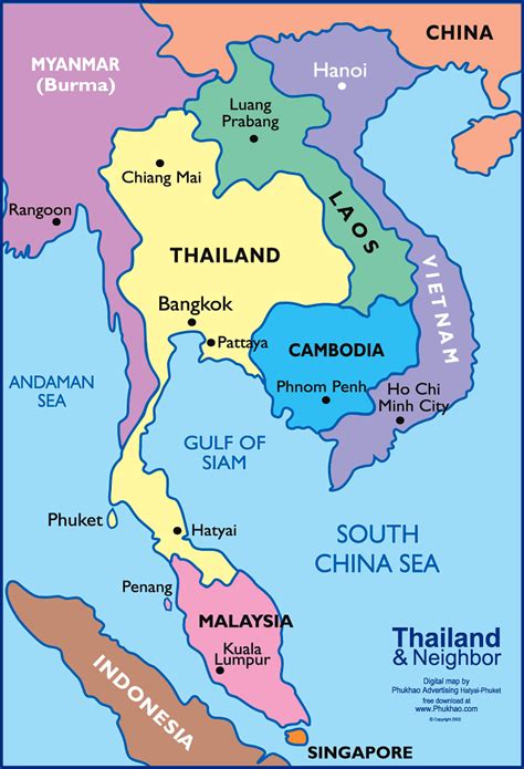Pattaya Thailand Map In World Map