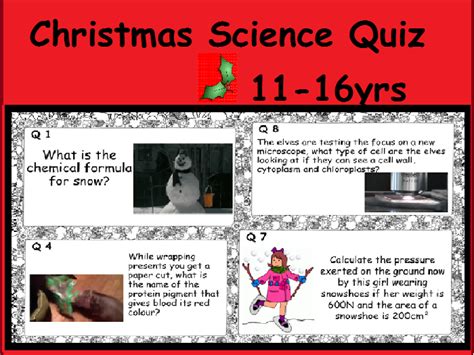 Science Christmas Quiz With Answers New Quiz Teaching Resources