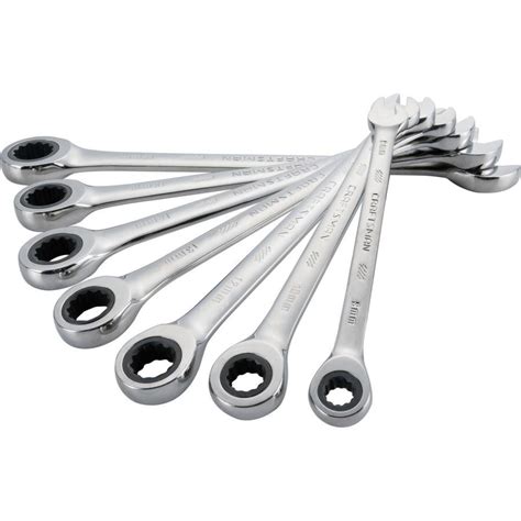 Craftsman 7 Piece 12 Point Metric Ratchet Wrench Set At