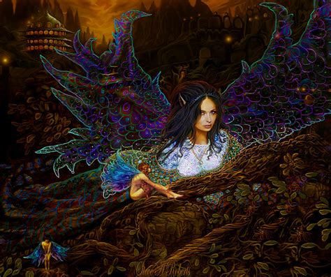 Queen Of The Fairies Painting By Steve Roberts