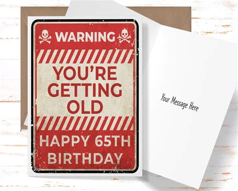 Funny 65th Birthday Card for him 65th Birthday Card for Best | Etsy