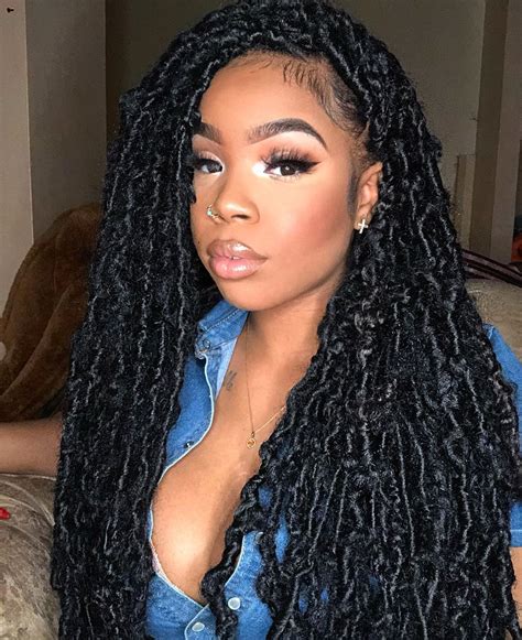 Faux Locs Hairstyles Braided Hairstyles For Black Women Baddie Hairstyles Girl Hairstyles