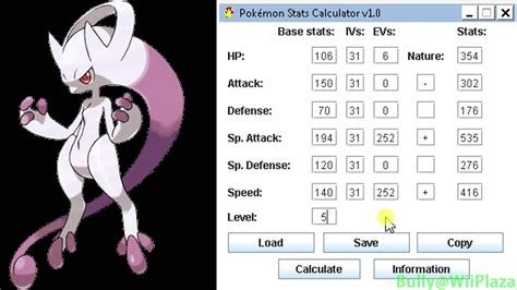 Universal Pokémon Stats Calculator Mega Mewtwo Y Example Youtube