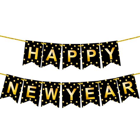 buy shiny happy new year banner no diy 10 feet gold print happy new year sign for new