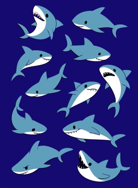 Stutterhug Cute Shark Shark Art Shark Illustration