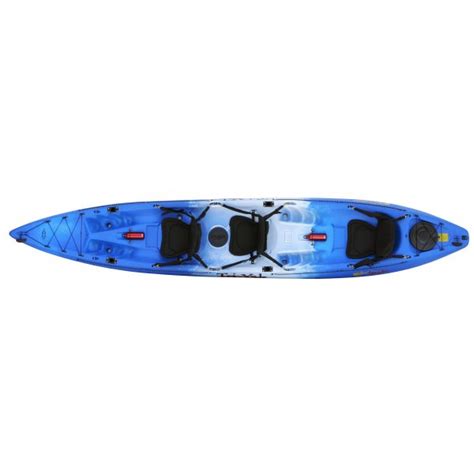 Sit on top kayaks come in many styles, from fishing and recreational kayaks to those designed for kids or tandem paddlers. Buy Feel Free Triyak Tandem/Triple Sit-on-Top Kayak