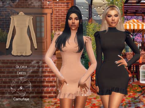 Gloria Dress By Camuflaje From Tsr Sims 4 Downloads