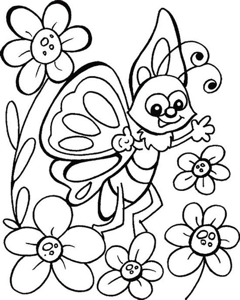 Desenhos infantis de borboletas com carinhas para colorir. desenhos para colorir e imprimir de flores e borboletas em ...