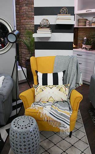 Design styles include rustic, traditional, and contemporary. Inspired Style: Yellow Chair | Living-room Inspiration (yellow and grey) KSA | Red dining chairs ...