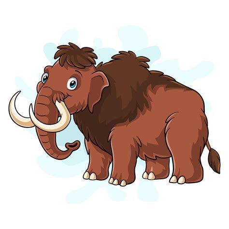Cartoon Funny Mammoth Isolated On White Background 16556626 Vector Art