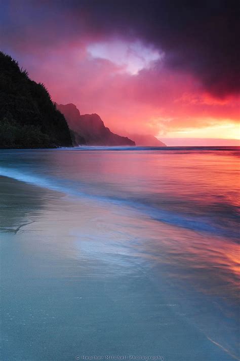 Kauai Sunset Hawaii Amazing Nature Pinterest
