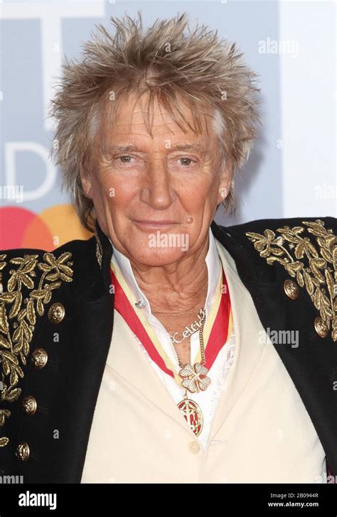Rod Stewart Attends The 40th Brit Awards Red Carpet Arrivals At The O2