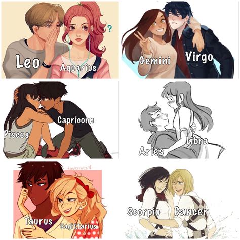 Pin By P On Couple Zodiac Anime Character Zodiac Signs Pictures