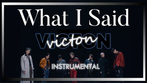Victon What I Said Official Instrumental Youtube