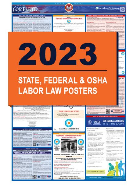 2023 labor law posters state federal and osha in one poster