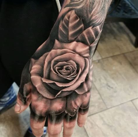 Here we present a great collection of 60 attractive hand tattoos for women _ the ones which you will love to craft on your hands. Hand rose by Casey Privette at Infamous Ink, Waco TX : tattoos