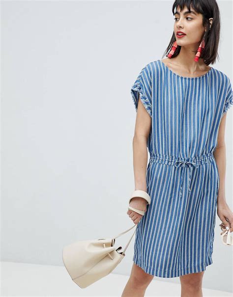 Esprit Stripe Denim Tunic Dress Asos Denim Tunic Tunic Dress Womens Dress Store