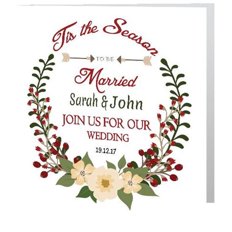 A Wedding Card With Flowers And Arrows