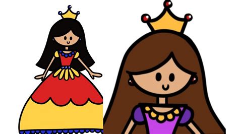 How To Draw A Princess Easy Tutorial For Kids Toddlers Preschoolers