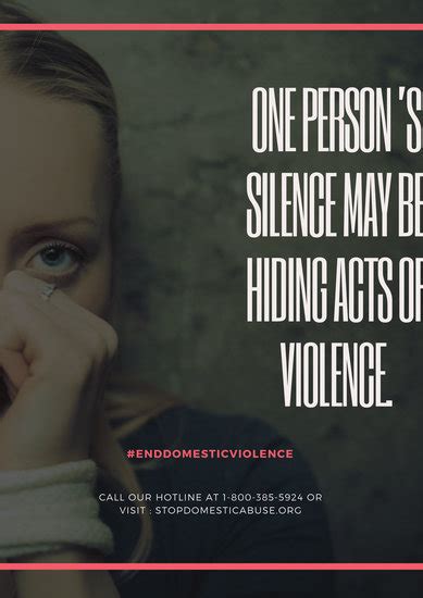 Customize 55 Domestic Violence Poster Templates Online Canva