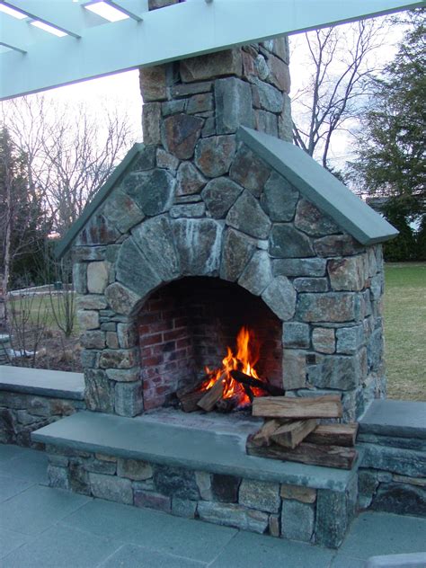 Outdoor Fireplace Built By Freddys Landscape Company Outdoor