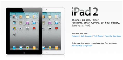 Apple Store Is Back Up With Ipad 2 No Pre Orders Allowed